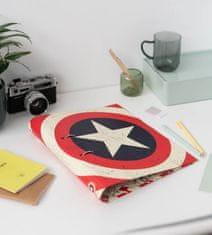 CurePink Kroužkový pořadač Marvel|Captain America: štít (28 x 32 x 4 cm)