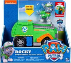 Paw Patrol Tlapková patrola Rockyho popelářské auto s figurkou))