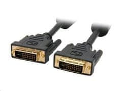 C-Tech Kabel přípojný DVI-DVI, M/M, 1,8m DVI-D, dual link