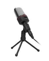 C-Tech MIC-02, 3,5" stereo jack, 2.5m Stolní mikrofon