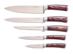 G21 Sada nožů Gourmet Dynamic 5 ks + černo-nerezový blok 60022163