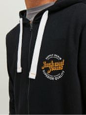 Jack&Jones Pánská mikina JJMIKK Regular Fit 12236179 Black (Velikost S)