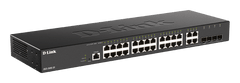 D-Link DGS-2000-28 Managed switch, 24x GbE, 4x RJ45/SFP, fanless