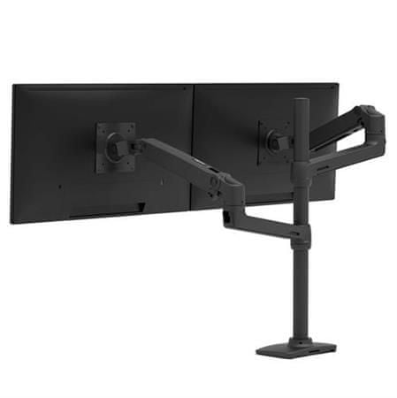 Ergotron LX Dual Stacking Arm, Tall Pole, Matte Black,stolní ramena pro 2 lcd. max. 40", flexibilní, černé