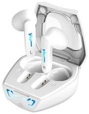 Genius HS-M920BT, Headset, bezdrátový, do uší, mikrofon, výdrž 4 hodiny, LED podsvícení, Bluetooth, USB-C, bílý