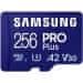Samsung PRO Plus MicroSDXC 256GB + USB Adaptér / CL10 UHS-I U3 / A2 / V30