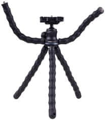 Doerr OCTOPUS Vlogging stativ (15-28,5 cm, 414 g, max.2kg, kul.hlava, 5 flexi ramen, černý)