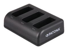 PATONA nabíječka pro digitální kameru Triple GoPro Hero 5/Hero 6/Hero 7/Hero 8 AHDBT-501/ micro USB/ USB-C