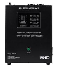 MHpower záložní zdroj MSKD-2100-48, UPS, 2100W, čistý sinus, 48V, solární regulátor MPPT