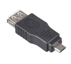 Akyga adaptér USB-AF/microUSB-B/2.0 OTG/cerná
