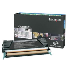 Lexmark C736, X736, X738 Black High Yield Return Programme Toner Cartridge (12K)