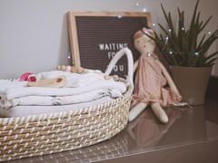 AHOJBABY Košík přebalovací pro miminko Smart Basket natural + podložka