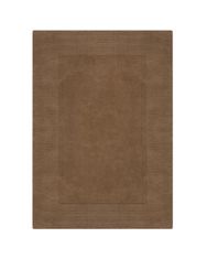 Flair Kusový ručně tkaný koberec Tuscany Textured Wool Border Brown 120x170