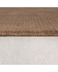 Flair Kusový ručně tkaný koberec Tuscany Textured Wool Border Brown 120x170
