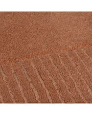Flair Kusový ručně tkaný koberec Tuscany Textured Wool Border Orange 120x170