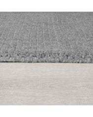 Flair Kusový ručně tkaný koberec Tuscany Textured Wool Border Grey Marl 120x170