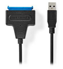 Nedis adaptér USB 3.2 Gen1/ 2,5"/ SATA I, II, III/ napájení z USB/ 30 cm/ černý/ blistr