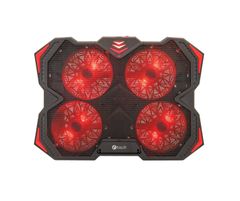 C-Tech Zefyros (GCP-01R), chladicí podložka, casual gaming, 17,3", červené podsvícení, regulace otáček