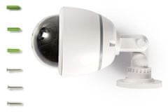 Nedis atrapa bezpečnostní kamery s blikající LED/ dome/ IP44/ venkovní/ bílá
