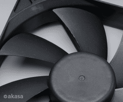 Akasa ventilátor - 12 cm - černý - tichý S