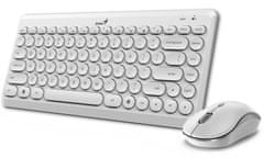 Genius LuxeMate Q8000, Set klávesnice a myši, bezdrátový, CZ+SK layout, 2,4GHz, mini USB přijímač, bílý
