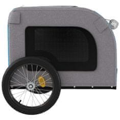 Petromila Vozík za kolo pro psa modrý a šedý oxfordská tkanina a železo