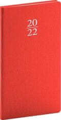 Diář 2022: Capys - červený/kapesní, 9 x 15,5 cm