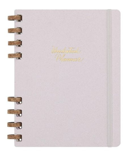 Moleskine Spirálový plánovací zápisník nedatovaný tvrdý šedý XL