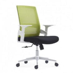 Casa Vital Kancelářská židle VID, otočná, výškově nastavitelná, kovově zelená, bílá, černá, 67x65x94/104 cm