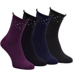 Zdravé Ponožky Zdravé ponožky zdravotní jednobarevné bambusové ruličkové ponožky bez gumiček 6104823 4-pack, 39-42