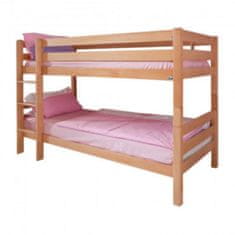 Casa Vital Patrová postel JANINA, přírodní, 208x98x140 cm, masivní bukové dřevo, plocha na ležení 90x200 cm, lůžka lze používat samostatně