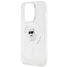 Karl Lagerfeld hard silikonové pouzdro iPhone 15 PRO 6.1" transparent IML Choupette MagSafe