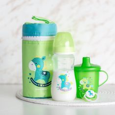 Canpol babies Nevylévací hrníček TOYS – zelený (250 ml)
