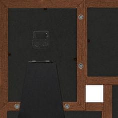 Vidaxl Kolážový fotorámeček na 4 obrázky (10 x 15 cm) tmavě hnědý MDF