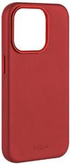 FIXED kožený zadní kryt MagLeather s podporou Magsafe pro Apple iPhone 14 Pro, červená