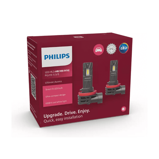 Philips LED H8/H9/H16 12V 20W PGJ19-1/3/5 Ultinon Access 2500 2ks