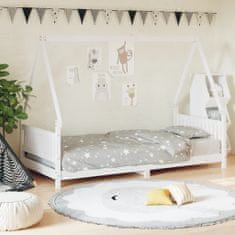 Vidaxl Dětská postel bílá 90 x 190 cm masivní borové dřevo