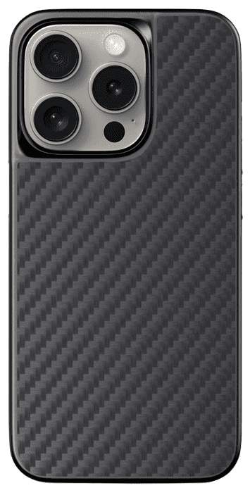 Levně EPICO Mag+ Hybrid Carbon kryt pro iPhone 15 Pro s podporou MagSafe 81310191300001 - černý