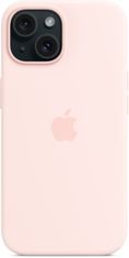 Apple Silikonový kryt s MagSafe pro iPhone 15, světle růžová