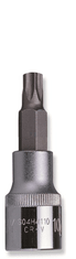 Jonnesway Zástrčné hlavice Torx, 1/2", velikosti T20-T70, délka 58 mm - Varianta: Profil: Torx, Velikost čtyřhranu: 1/2", Velikost: T27