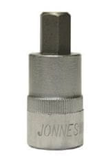 Jonnesway Zástrčné hlavice Imbus, 1/2", velikosti H4-H19, délka 55 mm - Varianta: Profil: Imbus, Velikost čtyřhranu: 1/2", Velikost: H19