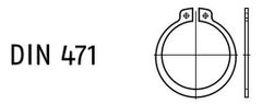 MDTools Pojistné kroužky na hřídele - vnější segrovky DIN 471, různé rozměry Varianta: vnější segrovky DIN 471, různé rozměry Pro hřídel průměru: 24