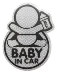 Compass Dekor samolepící BABY IN CAR stříbrný