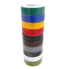 MDTools Izolační pásky elektrikářské 15 mm × 10 m, různé barvy, 10 ks