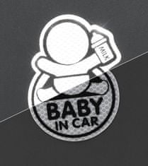 Compass Dekor samolepící BABY IN CAR stříbrný