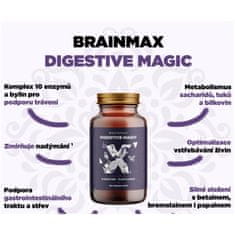 BrainMax Digestive Magic, Trávicí Enzymy, 100 kapslí