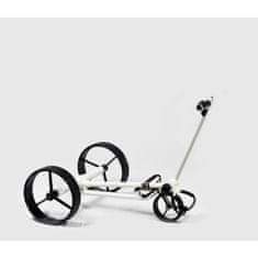 Davies Caddy Elektrický golfový vozík QUICK FOLD v bílé lesklé barvě s baterií až 36 jamek, stříbrná kola