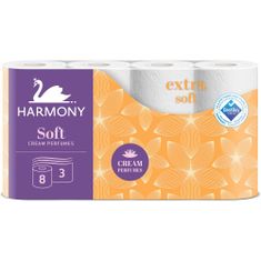 Toaletní papír HARMONY Cream Aroma 8ks/3vr. - 2 balení