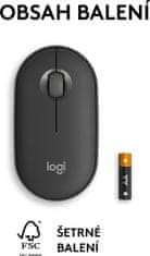 Logitech Pebble Mouse 2 M350s, šedá (910-007015)