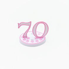 LEVNOSHOP Číslice na dort plast - bez podstavce - růžová